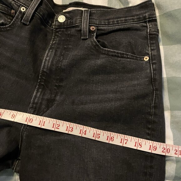 Levi’s Ribcage Bell Jeans Womens 31 Black Stretch Flared High Rise Waist Denim - Picture 13 of 15